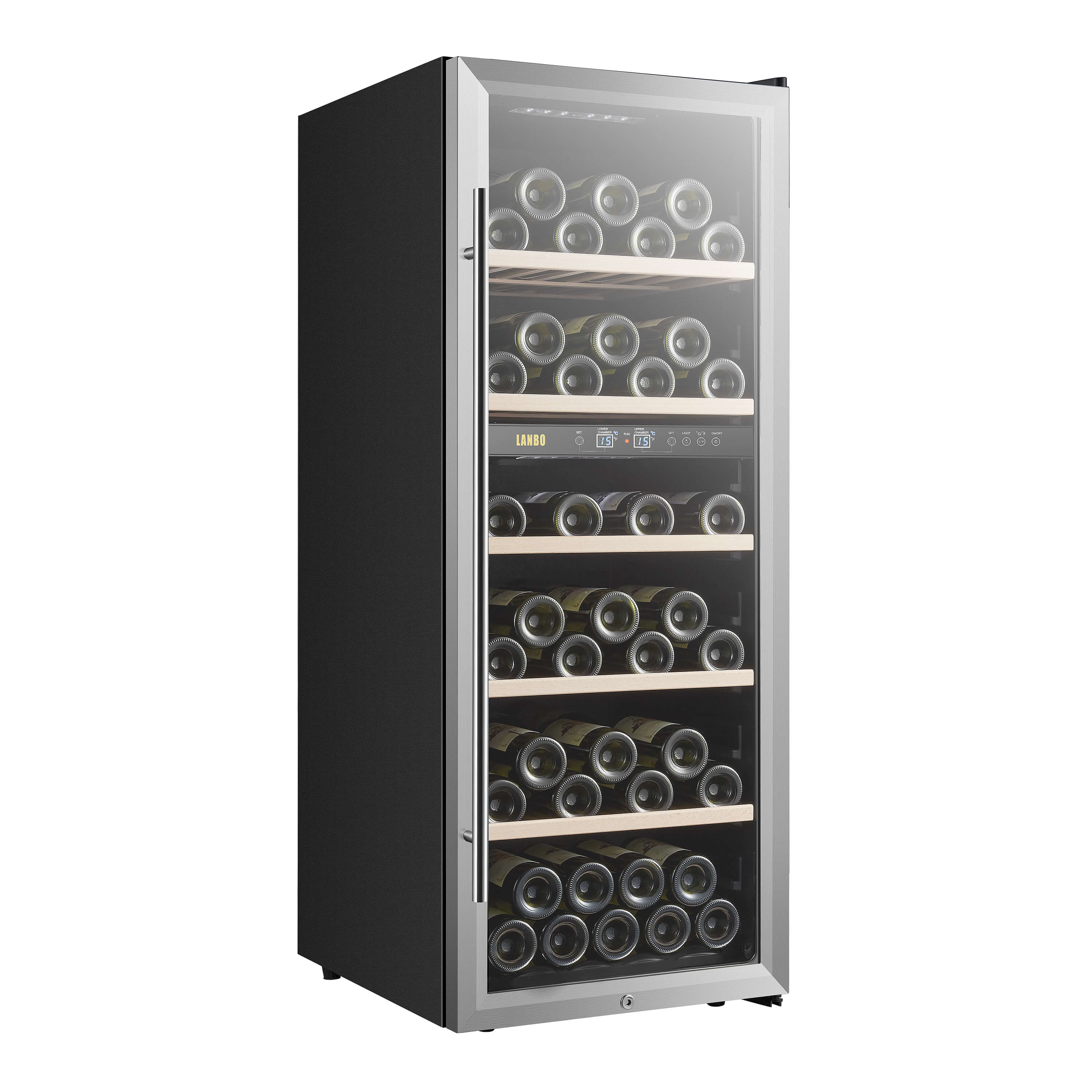 Lanbo 20-Inch 64 Bottle Dual Zone Freestanding Wine Cooler
